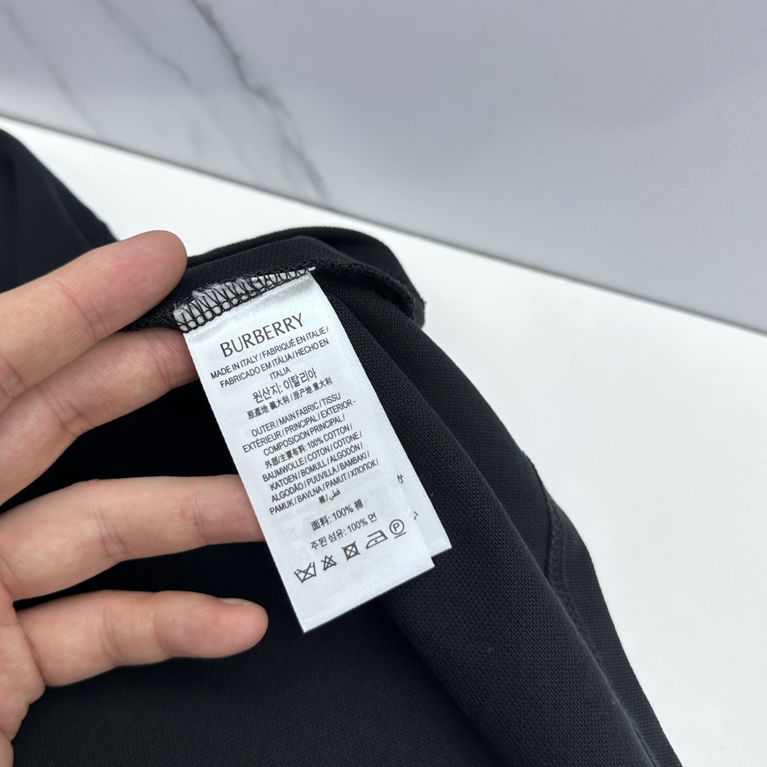 🆕Burberry巴宝莉 春夏新款翻领Polo衫短袖 简洁时尚百搭 标志性logo刺绣字母 吸睛显瘦 定