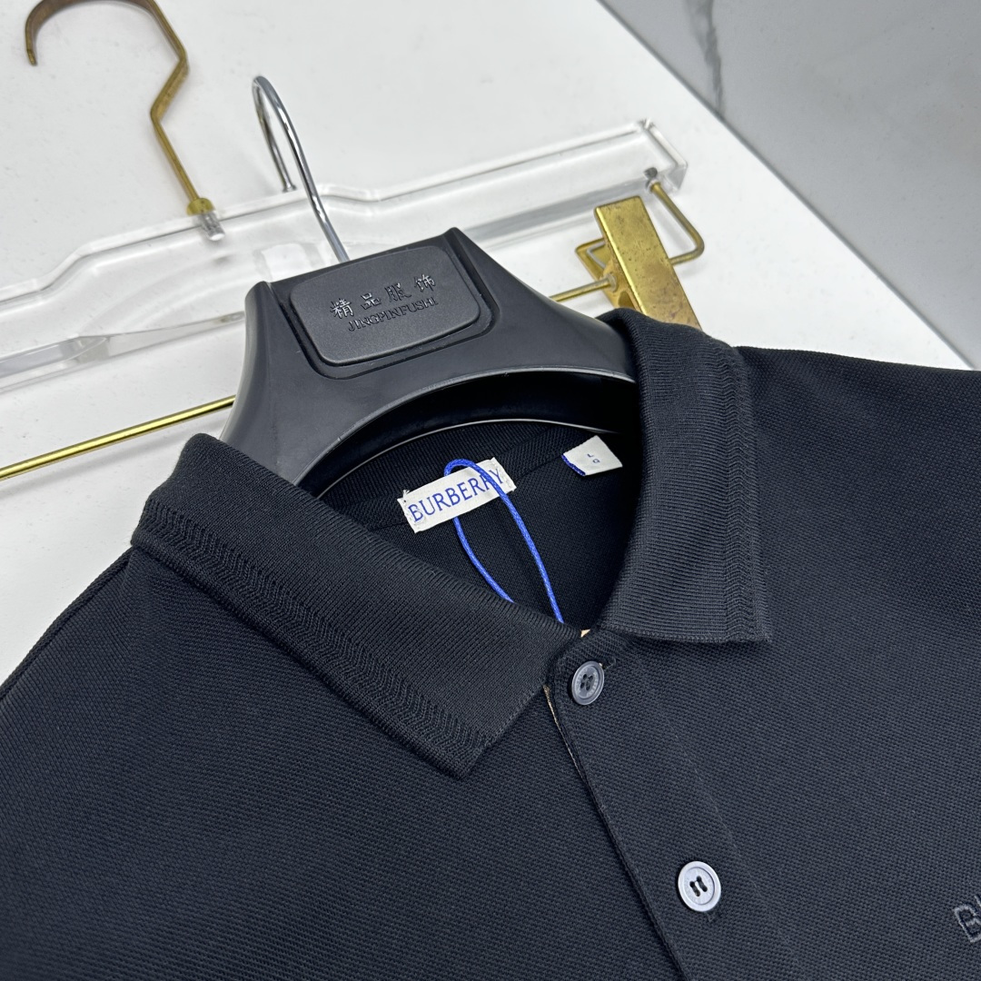🆕Burberry巴宝莉 春夏新款翻领Polo衫短袖 简洁时尚百搭 标志性logo刺绣字母 吸睛显瘦 定