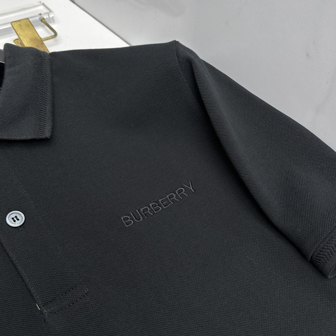 🆕Burberry巴宝莉 春夏新款翻领Polo衫短袖 简洁时尚百搭 标志性logo刺绣字母 吸睛显瘦 定