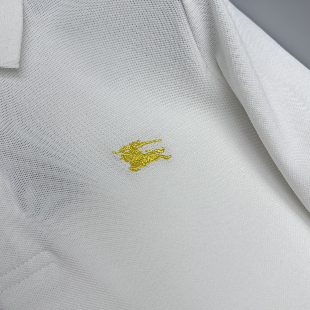 🆕Burberry巴宝莉 春夏新款翻领Polo衫短袖 简洁时尚百搭 标志性logo刺绣骑士 吸睛显瘦 定