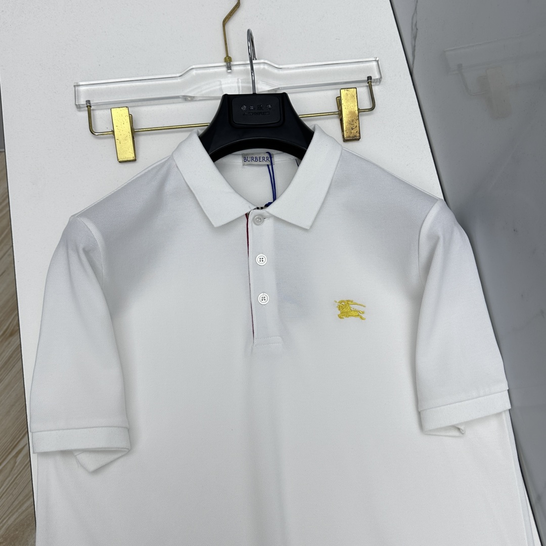 🆕Burberry巴宝莉 春夏新款翻领Polo衫短袖 简洁时尚百搭 标志性logo刺绣骑士 吸睛显瘦 定
