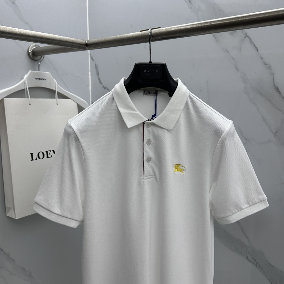 🆕Burberry巴宝莉 春夏新款翻领Polo衫短袖 简洁时尚百搭 标志性logo刺绣骑士 吸睛显瘦 定