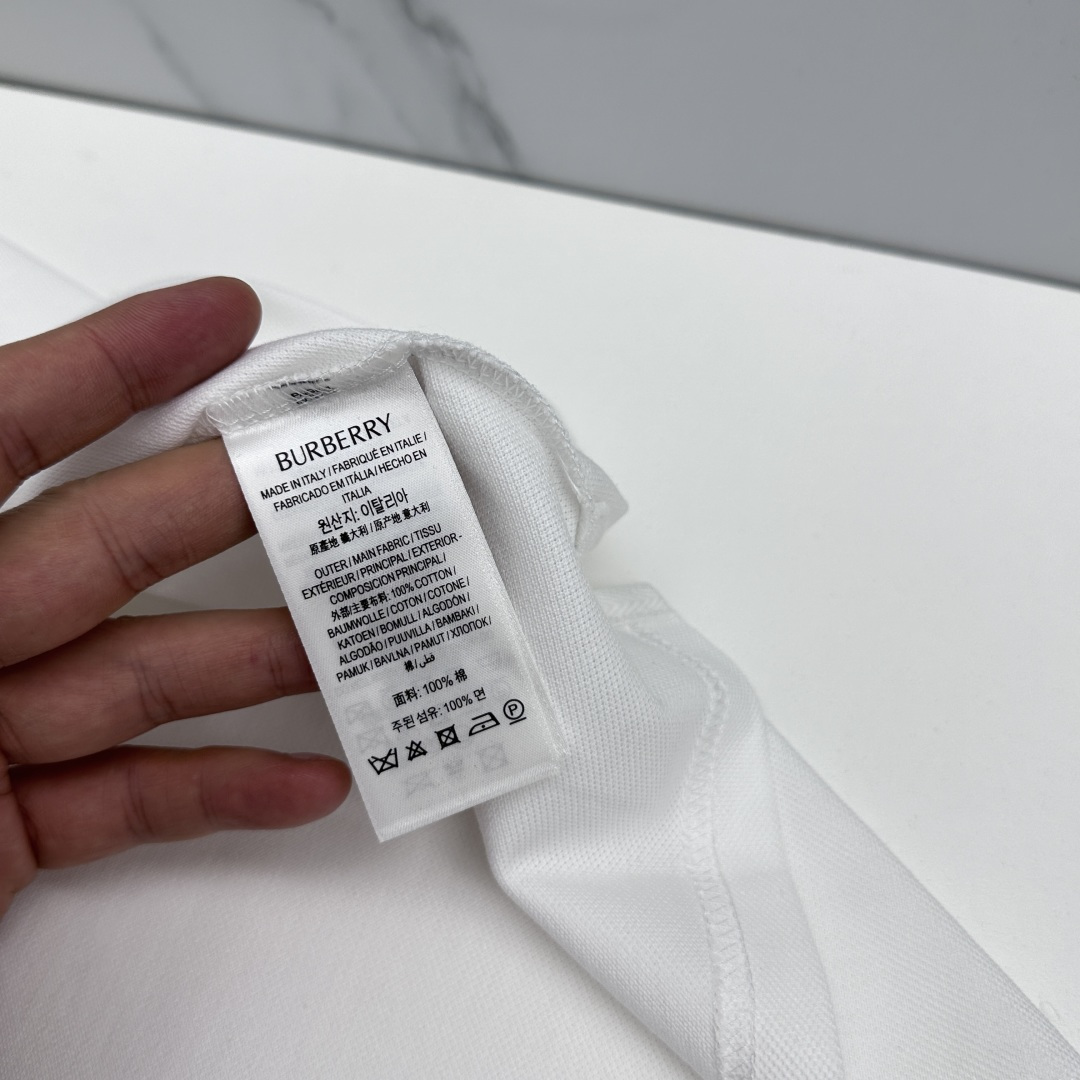 🆕Burberry巴宝莉 春夏新款翻领Polo衫短袖 简洁时尚百搭 标志性logo刺绣骑士 吸睛显瘦 定