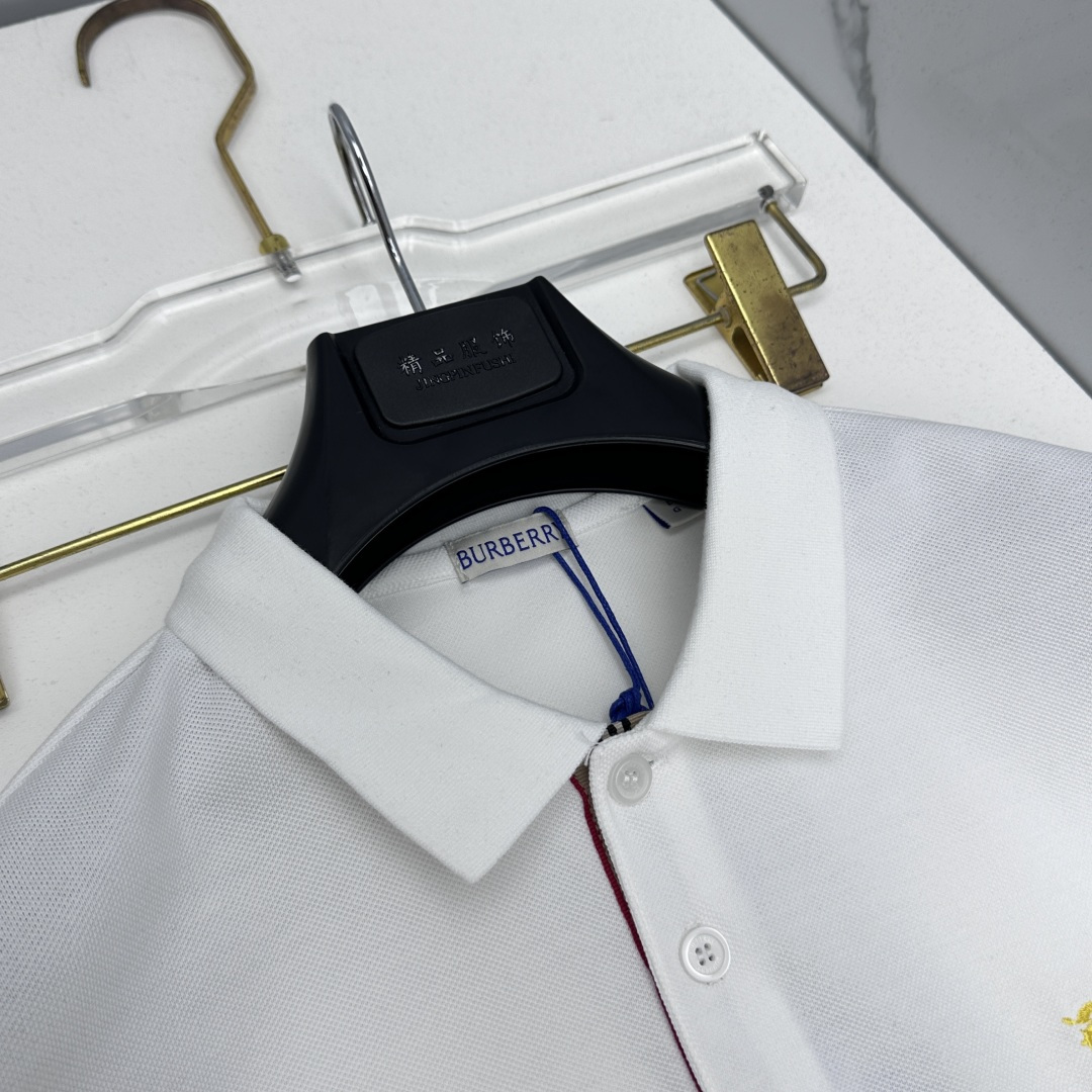🆕Burberry巴宝莉 春夏新款翻领Polo衫短袖 简洁时尚百搭 标志性logo刺绣骑士 吸睛显瘦 定