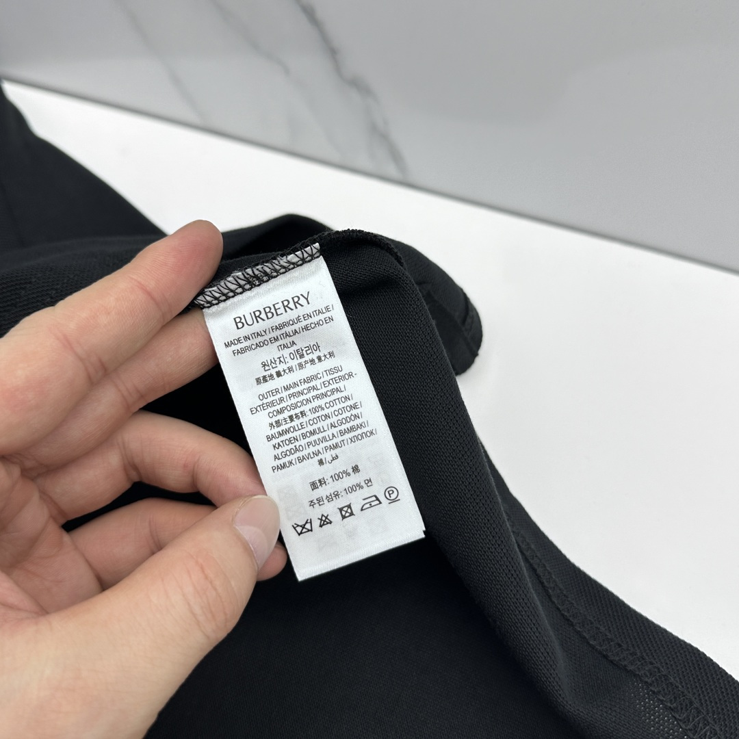 🆕Burberry巴宝莉 春夏新款翻领Polo衫短袖 简洁时尚百搭 标志性logo刺绣骑士 吸睛显瘦 定