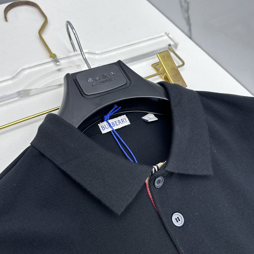 🆕Burberry巴宝莉 春夏新款翻领Polo衫短袖 简洁时尚百搭 标志性logo刺绣骑士 吸睛显瘦 定
