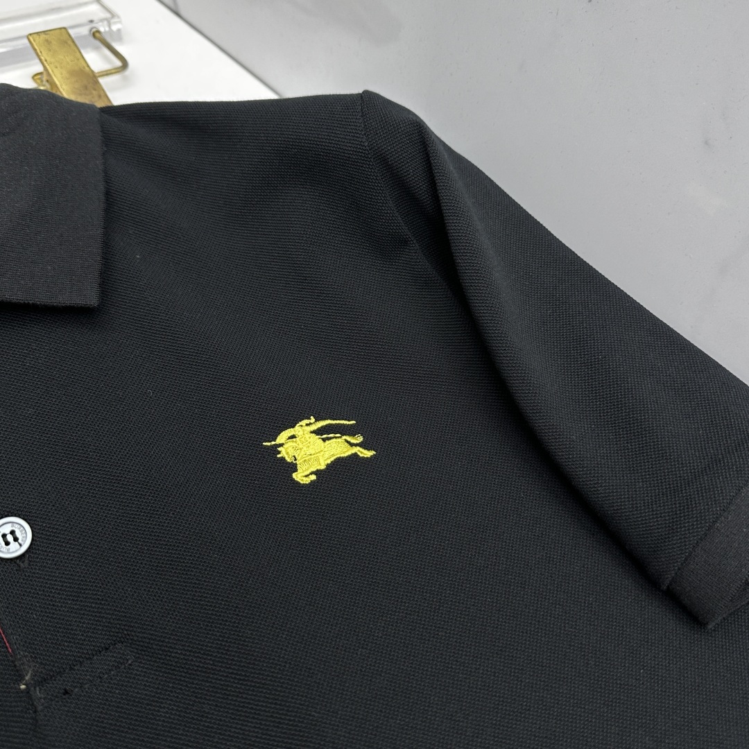 🆕Burberry巴宝莉 春夏新款翻领Polo衫短袖 简洁时尚百搭 标志性logo刺绣骑士 吸睛显瘦 定