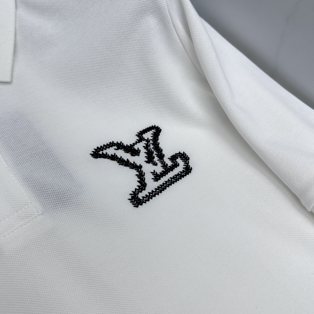 🆕LV路易威登 春夏新款翻领Polo衫短袖 简洁时尚百搭 标志性logo 吸睛显瘦 定制进口珠地棉面料 