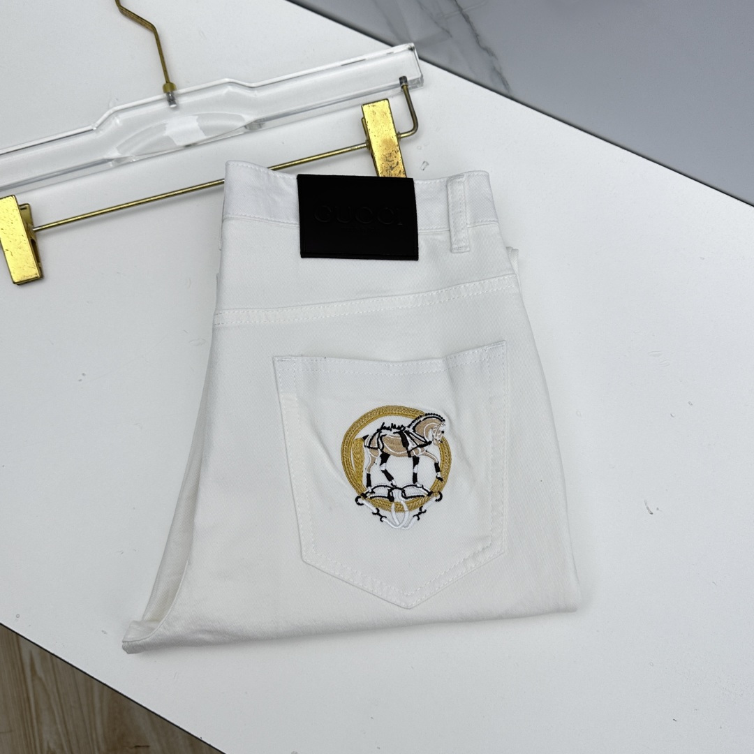 🆕Gucci古驰 🔥高端定制、最新款牛仔裤 柜台同步发售 原版定制复刻 客供五金辅料 原单品质 进口固色
