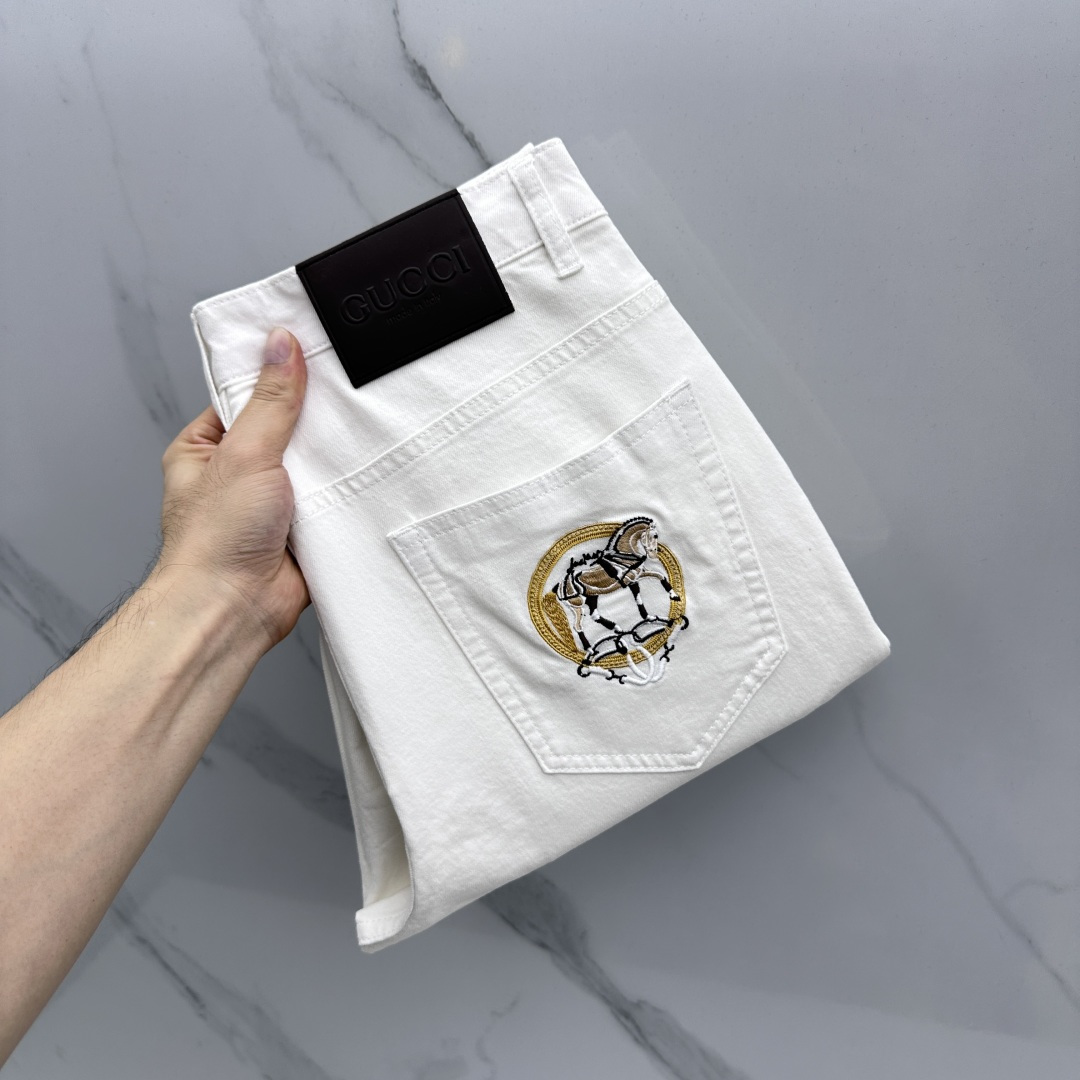 🆕Gucci古驰 🔥高端定制、最新款牛仔裤 柜台同步发售 原版定制复刻 客供五金辅料 原单品质 进口固色