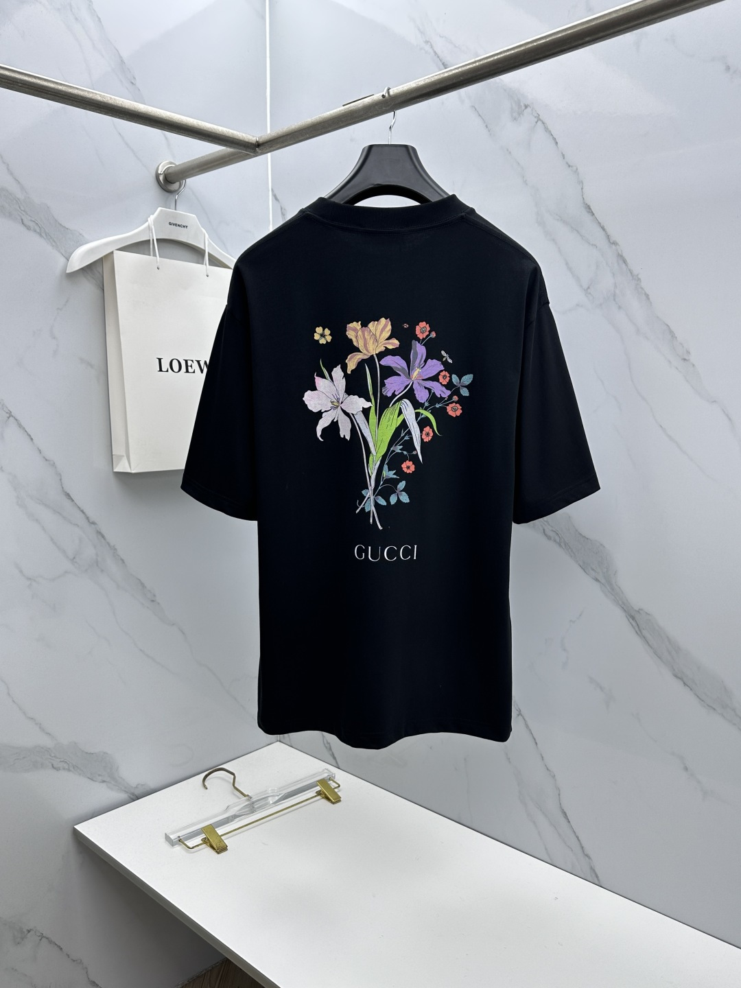 🆕Gucci古驰 新款首发专柜最新款短袖圆领T恤 高端订制 胸前logo后幅彩绘 高定面料.手感柔软.穿
