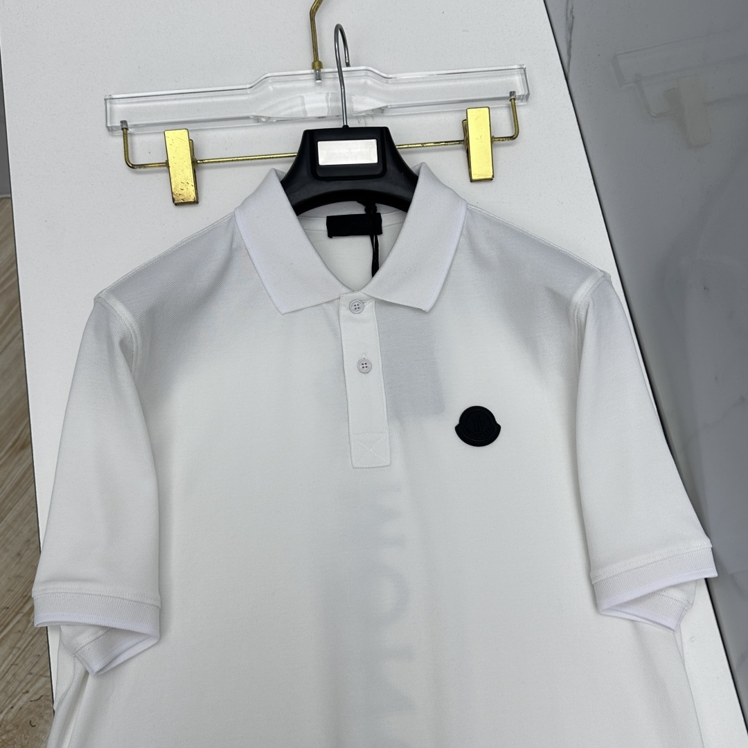 🆕Moncler蒙口 2026春夏新款翻领珠地Polo衫短袖 官网同款T恤 领口板正 胸口logo徽章点