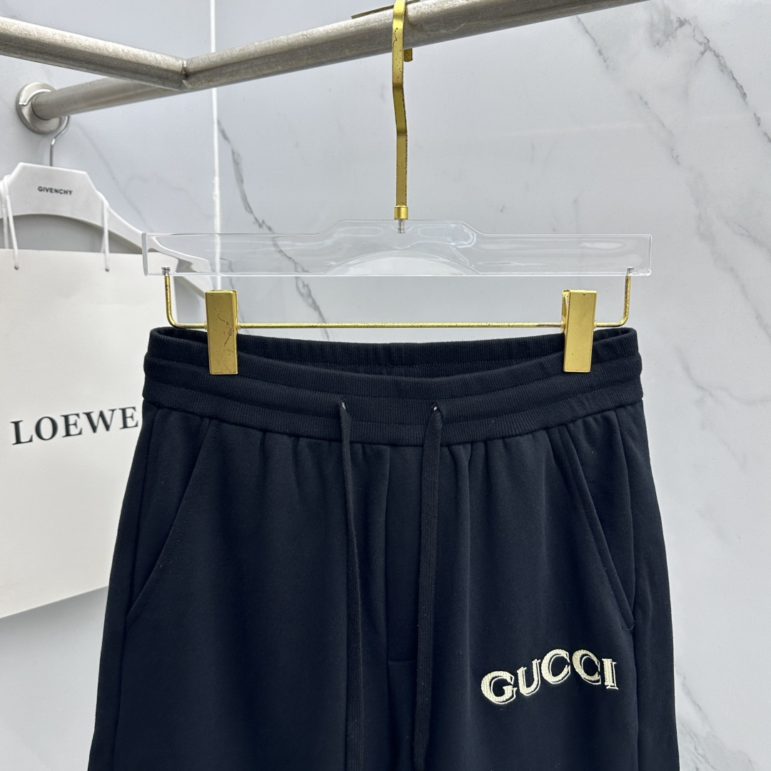 🆕Gucci古驰 26ss春夏专供新款休闲裤短裤  高端版本！螺纹理面料纯棉 透气舒适度高，不粘腻，版型