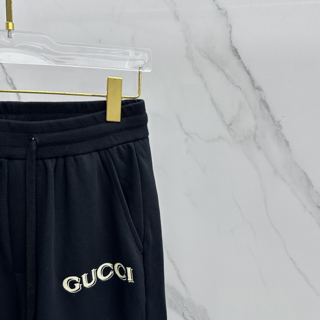 🆕Gucci古驰 26ss春夏专供新款休闲裤短裤  高端版本！螺纹理面料纯棉 透气舒适度高，不粘腻，版型