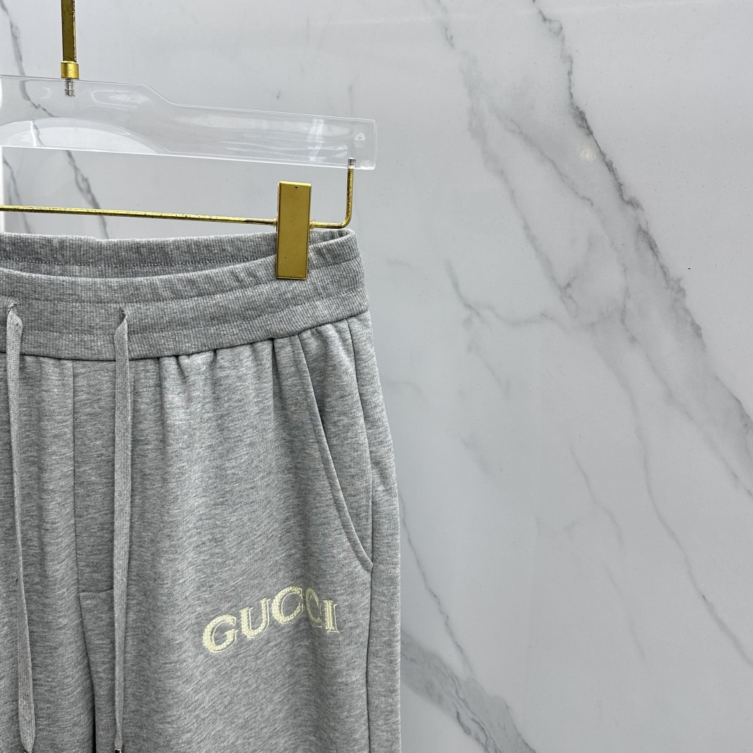 🆕Gucci古驰 26ss春夏专供新款休闲裤短裤  高端版本！螺纹理面料纯棉 透气舒适度高，不粘腻，版型