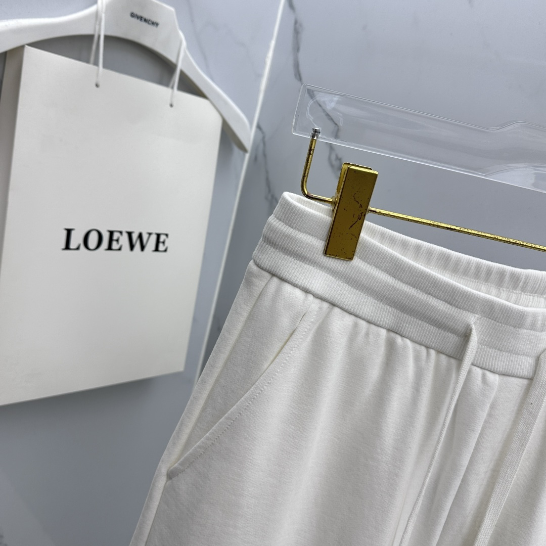 🆕LOEWE罗意威 26ss春夏专供新款休闲裤短裤  高端版本！螺纹理面料纯棉 透气舒适度高，不粘腻，版