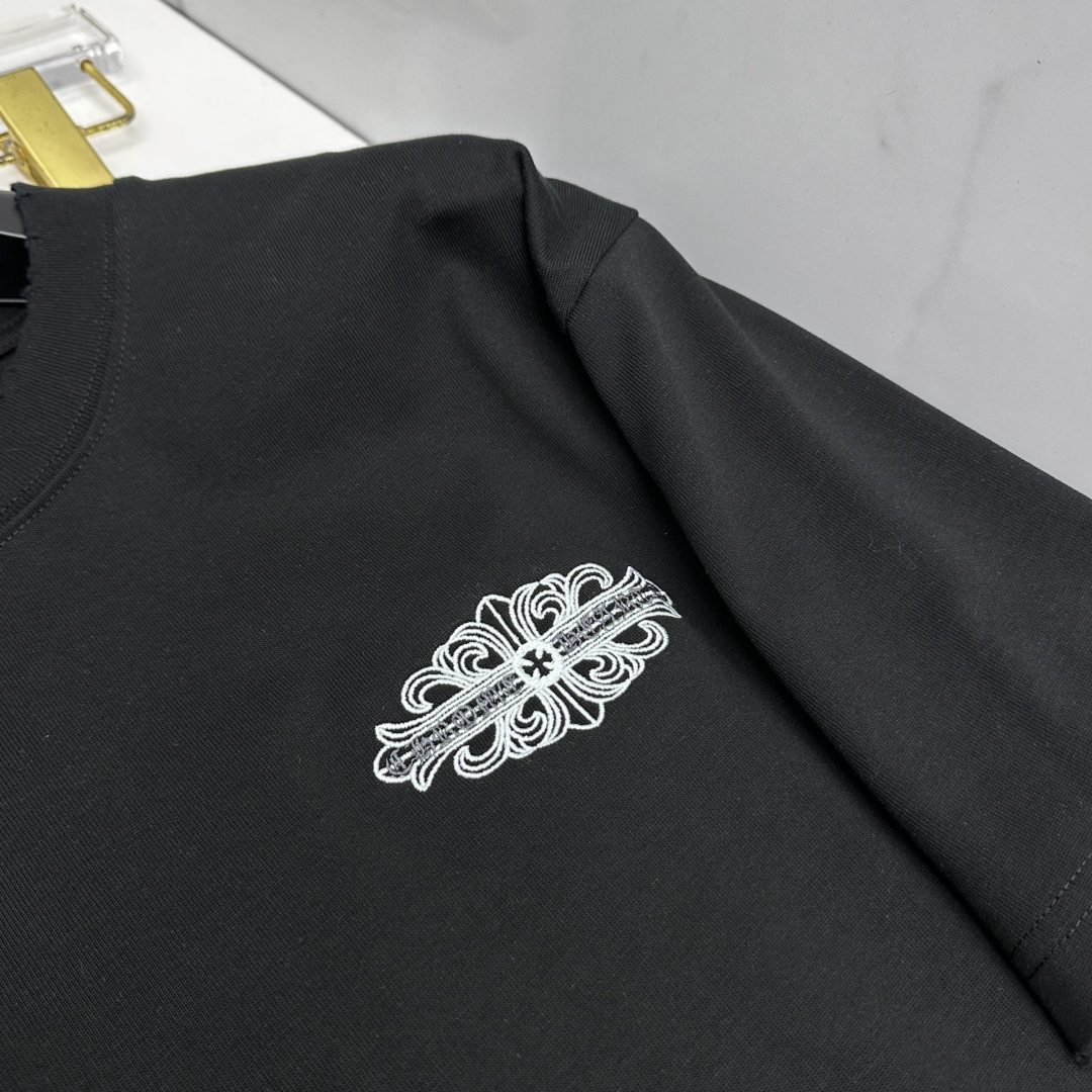 🆕CH*克罗心 新款首发专柜最新款短袖圆领T恤 高端订制 胸前logo刺绣个性 高定面料.手感柔软.穿着
