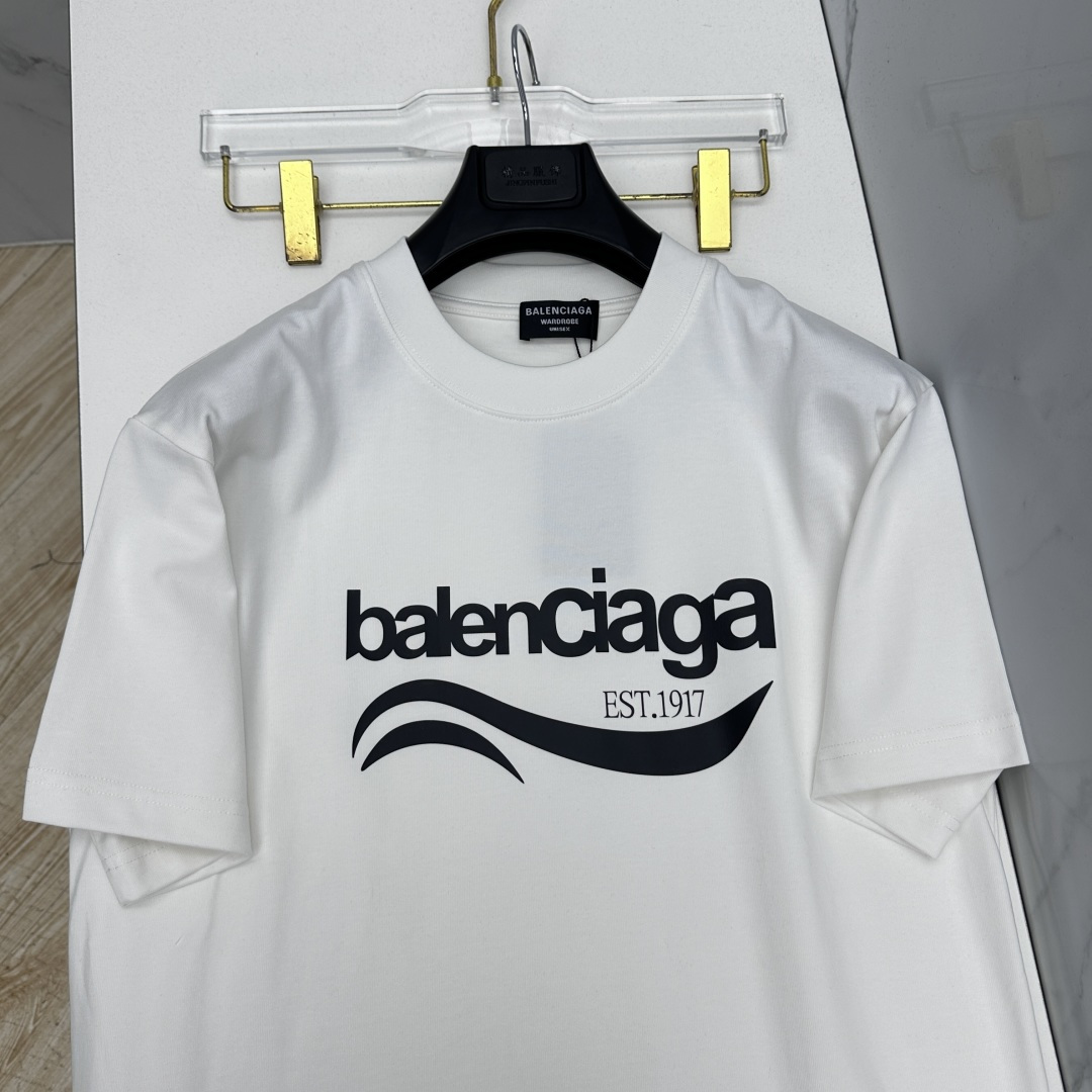 🆕Balenciaga巴黎世家 新款首发专柜最新款短袖圆领T恤 高端订制 胸前logo 高定面料.手感柔