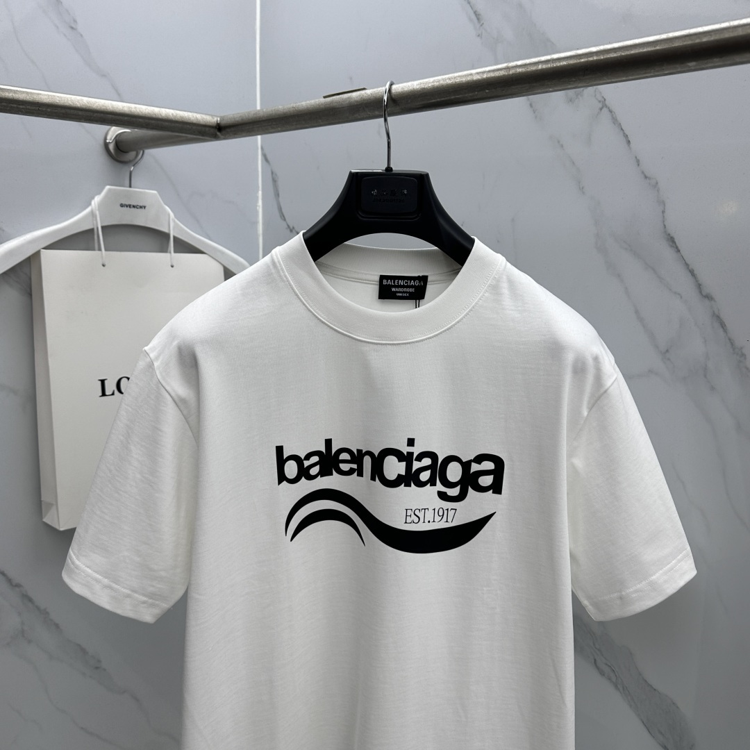 🆕Balenciaga巴黎世家 新款首发专柜最新款短袖圆领T恤 高端订制 胸前logo 高定面料.手感柔