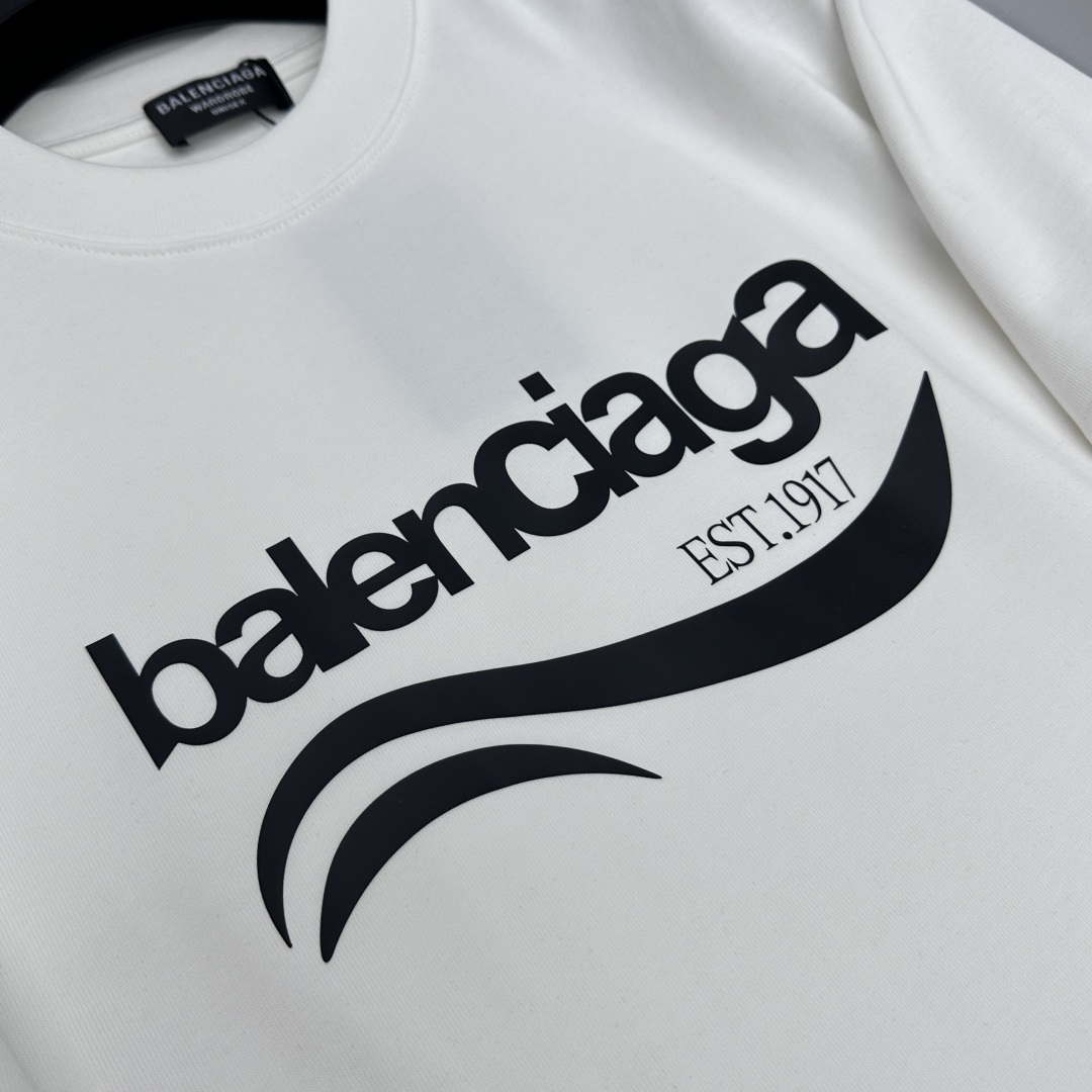 🆕Balenciaga巴黎世家 新款首发专柜最新款短袖圆领T恤 高端订制 胸前logo 高定面料.手感柔