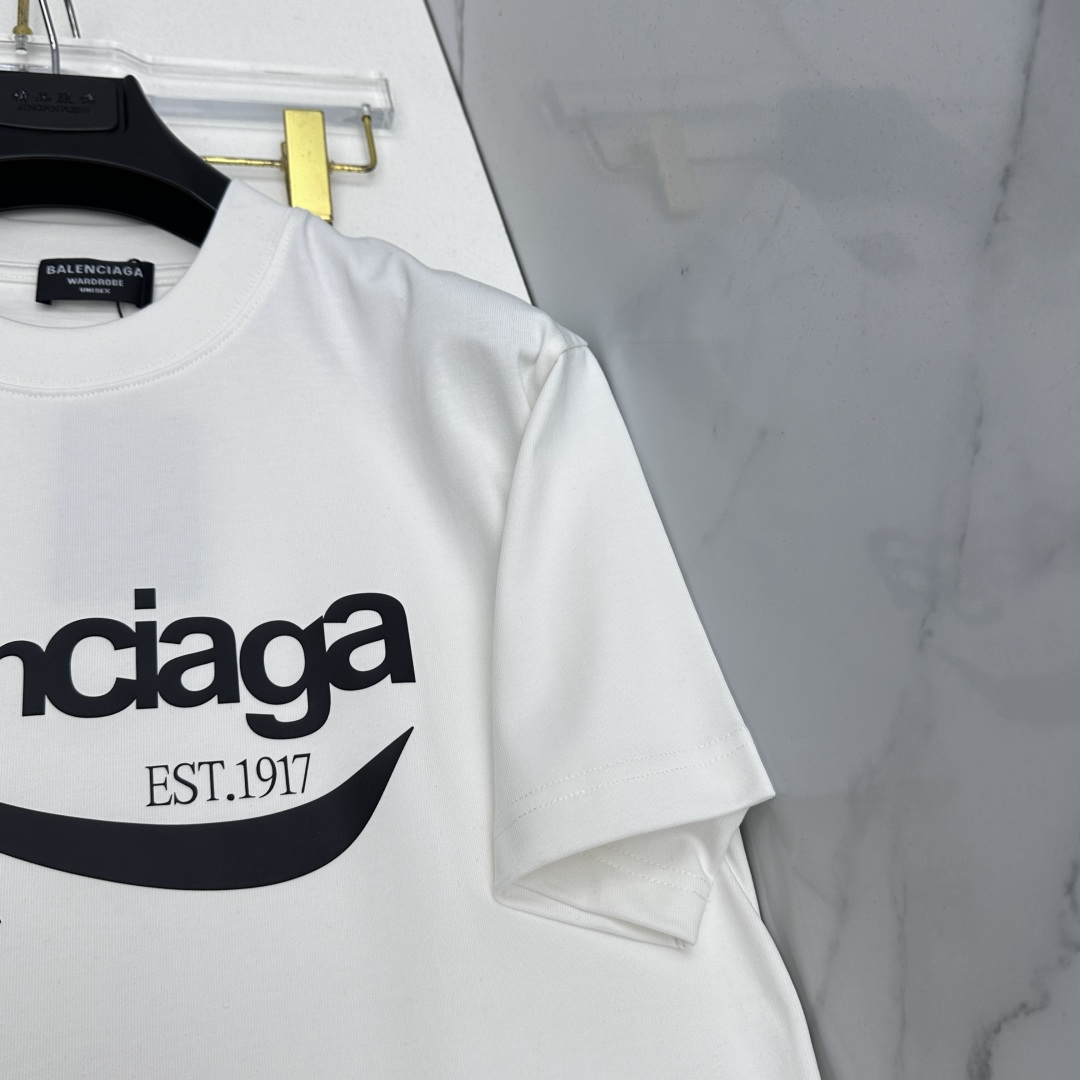 🆕Balenciaga巴黎世家 新款首发专柜最新款短袖圆领T恤 高端订制 胸前logo 高定面料.手感柔