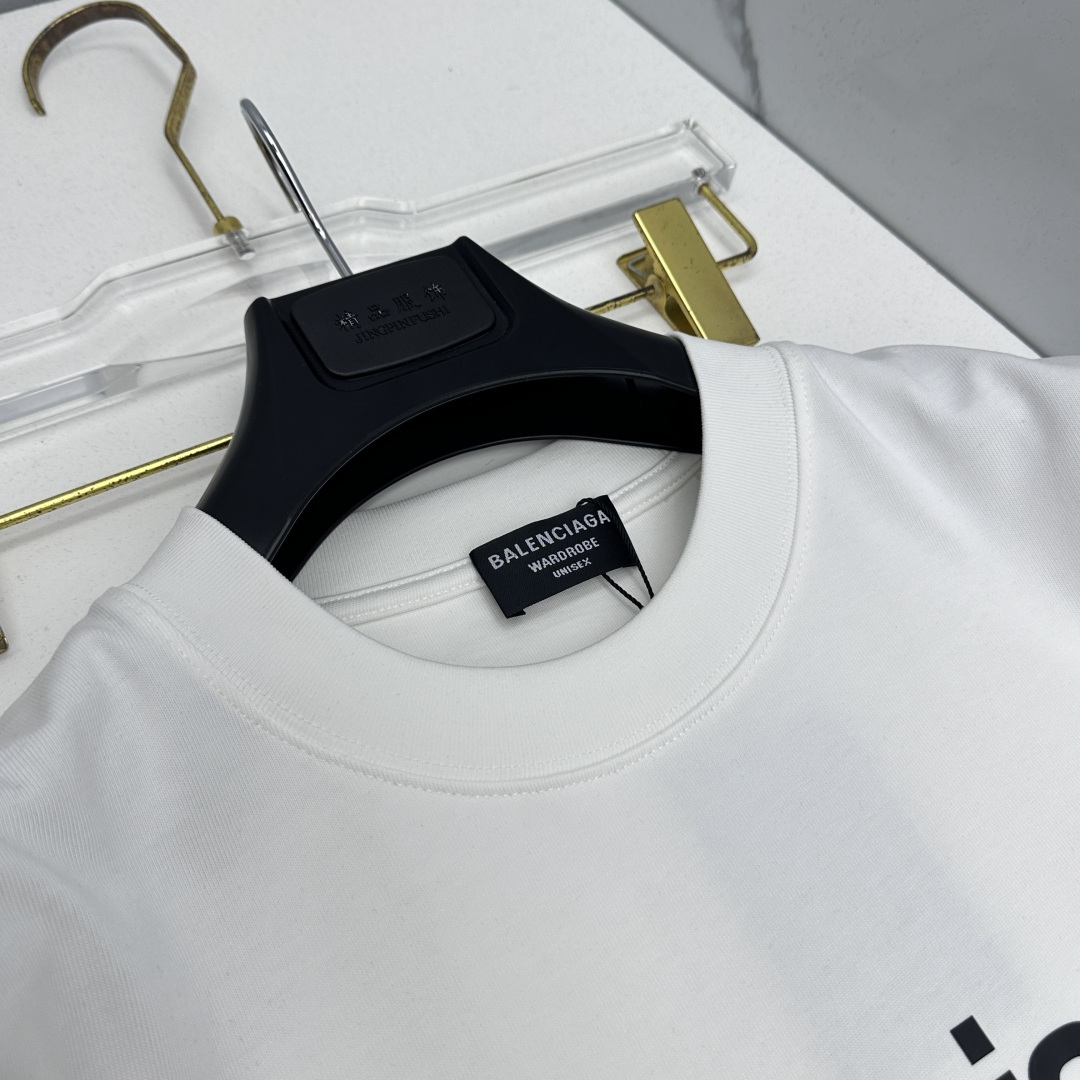 🆕Balenciaga巴黎世家 新款首发专柜最新款短袖圆领T恤 高端订制 胸前logo 高定面料.手感柔