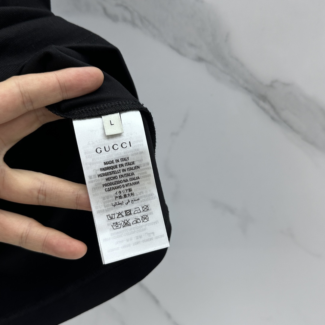🆕Gucci古驰 26新款首发专柜最新款短袖圆领T恤 高端订制 胸前logo字母刺绣精美 高定面料.手感
