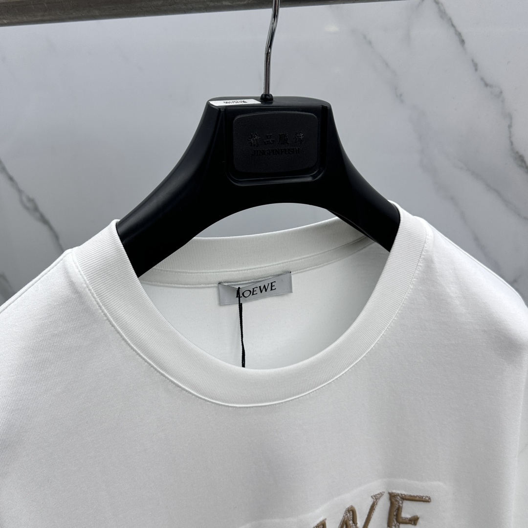 🆕LOEWE罗意威 26新款首发专柜最新款短袖圆领T恤 高端订制 胸前logo字母刺绣精美 高定面料.手
