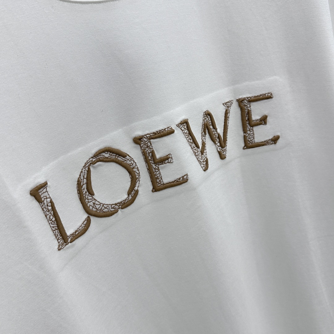 🆕LOEWE罗意威 26新款首发专柜最新款短袖圆领T恤 高端订制 胸前logo字母刺绣精美 高定面料.手