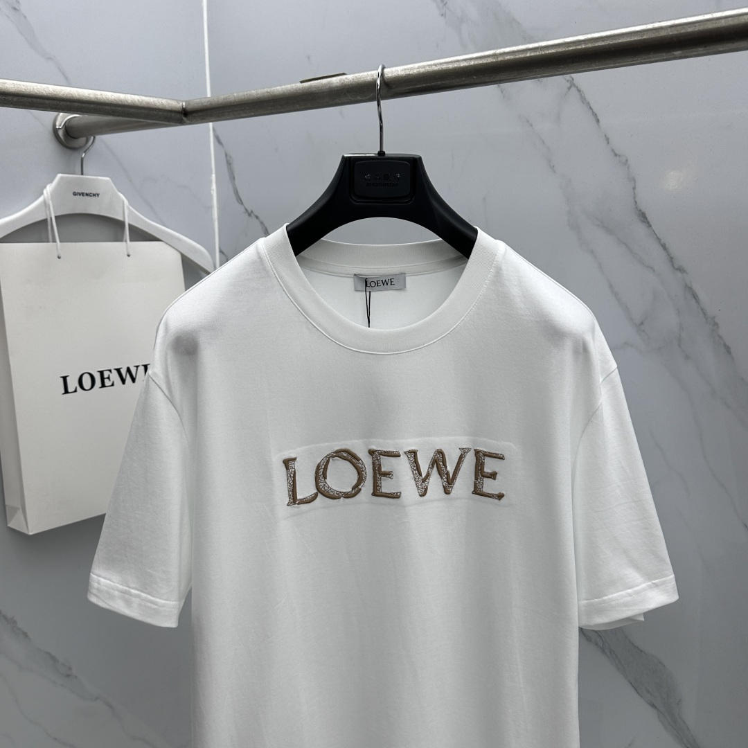 🆕LOEWE罗意威 26新款首发专柜最新款短袖圆领T恤 高端订制 胸前logo字母刺绣精美 高定面料.手