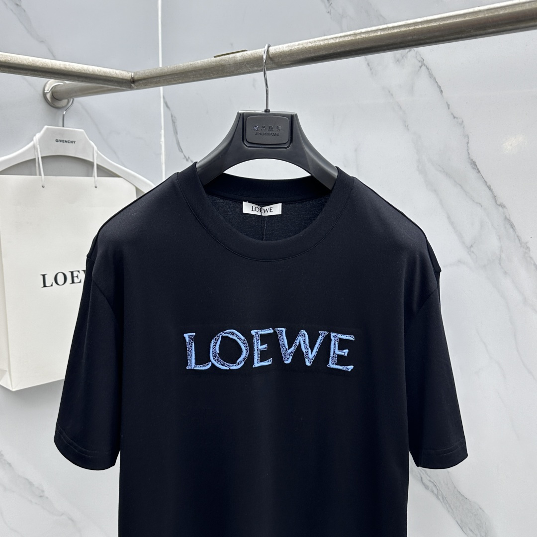 🆕LOEWE罗意威 26新款首发专柜最新款短袖圆领T恤 高端订制 胸前logo字母刺绣精美 高定面料.手