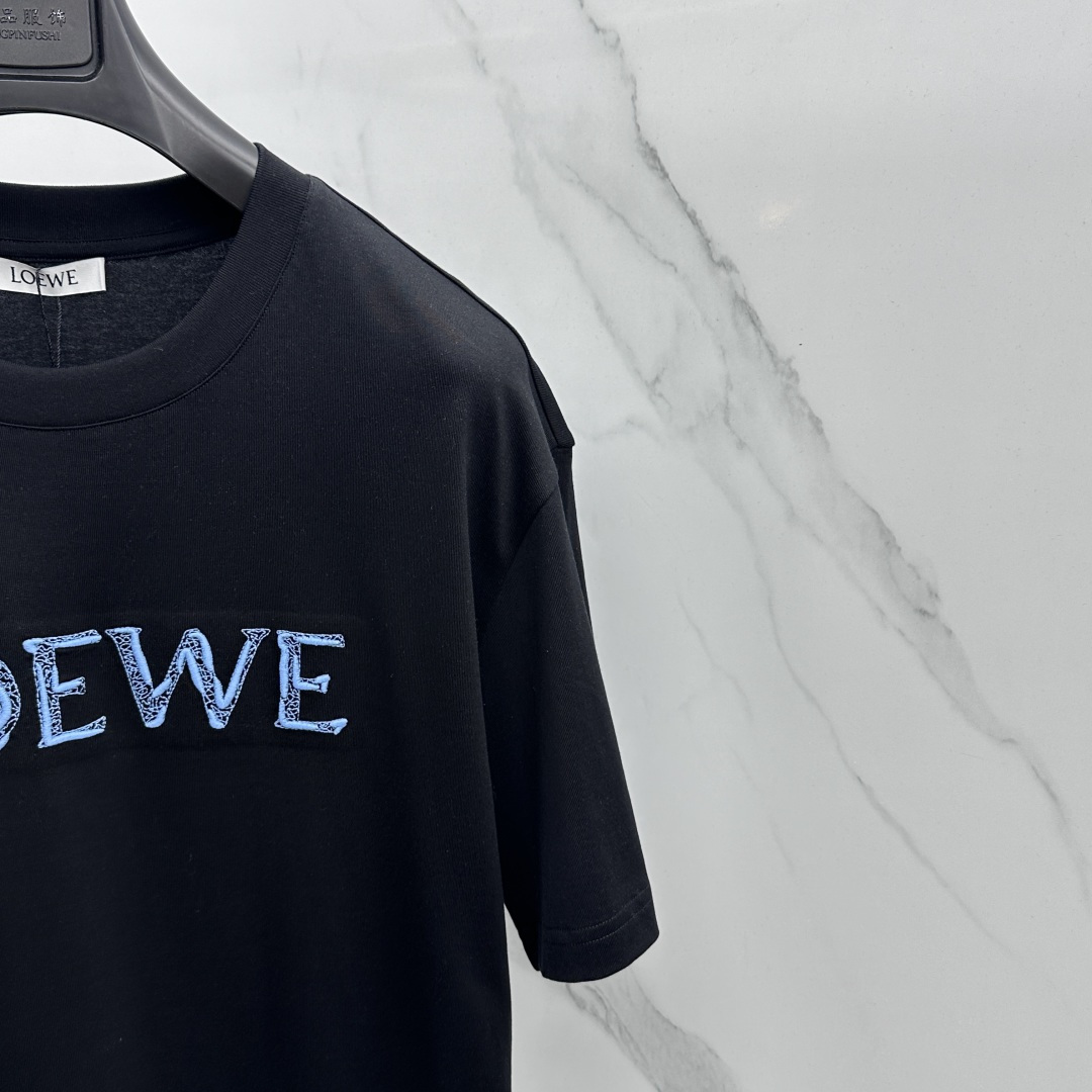 🆕LOEWE罗意威 26新款首发专柜最新款短袖圆领T恤 高端订制 胸前logo字母刺绣精美 高定面料.手