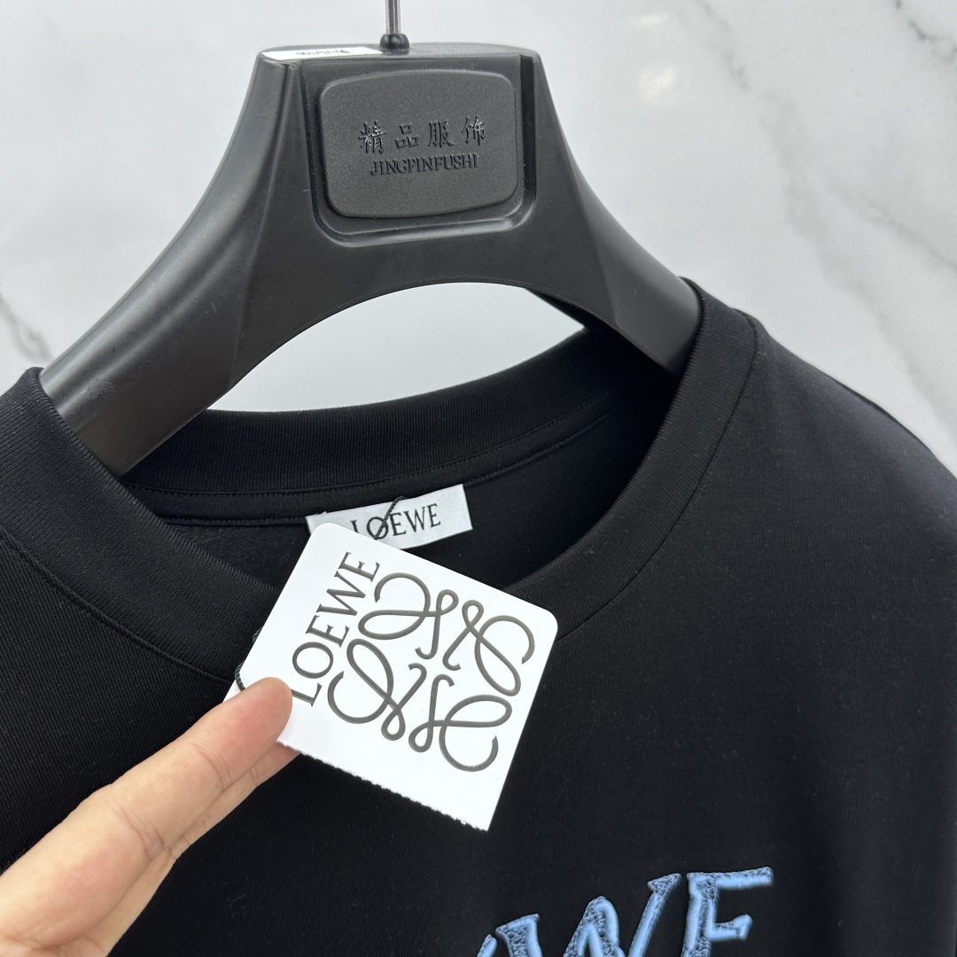 🆕LOEWE罗意威 26新款首发专柜最新款短袖圆领T恤 高端订制 胸前logo字母刺绣精美 高定面料.手