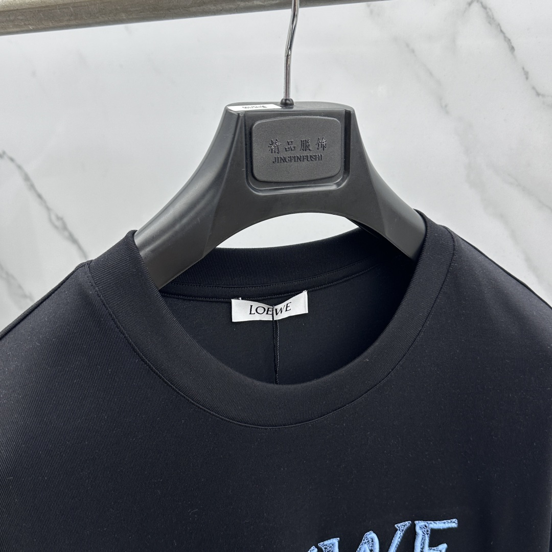 🆕LOEWE罗意威 26新款首发专柜最新款短袖圆领T恤 高端订制 胸前logo字母刺绣精美 高定面料.手