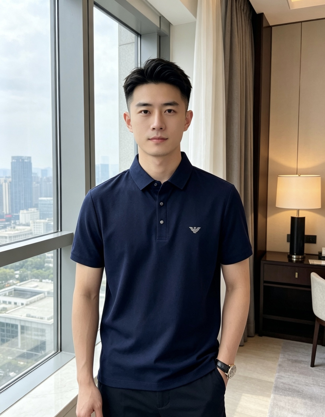 NO:847192,Armani. Wear 200 pounds. The 2026 spring and summer new men's logo short-sleeved polo shirt continues the classic casual lapel Polo shirt. This Polo shirt is made of mercerized cotton fabric, and the timeless design can transcend fashion trends. The classic style, the 1f brand LOGO is three-dimensional and unique, making the whole body more detailed. The fitted version is comfortable, skin-friendly, and breathable. It is practical for daily commuting and leisure. Highly recommended. Size M-4XL  m wears 175/130,,armani,T-shirt,19860909阿玛尼.穿200斤.2026春夏新款男士标识短袖polo衫,延续经典休闲翻领POLO恤.该款Polo衫采用丝光棉面料制成,隽永设计可跨越时尚潮流.经典款型,1f品牌LOGO立体别致,让整体更具细节感 合体的版型,舒适,亲肤,透气好,平时通勤休闲都很实穿的一款 强烈推荐.尺码M-4XL m穿175/130,,armani,T-shirt,,Men's clothing