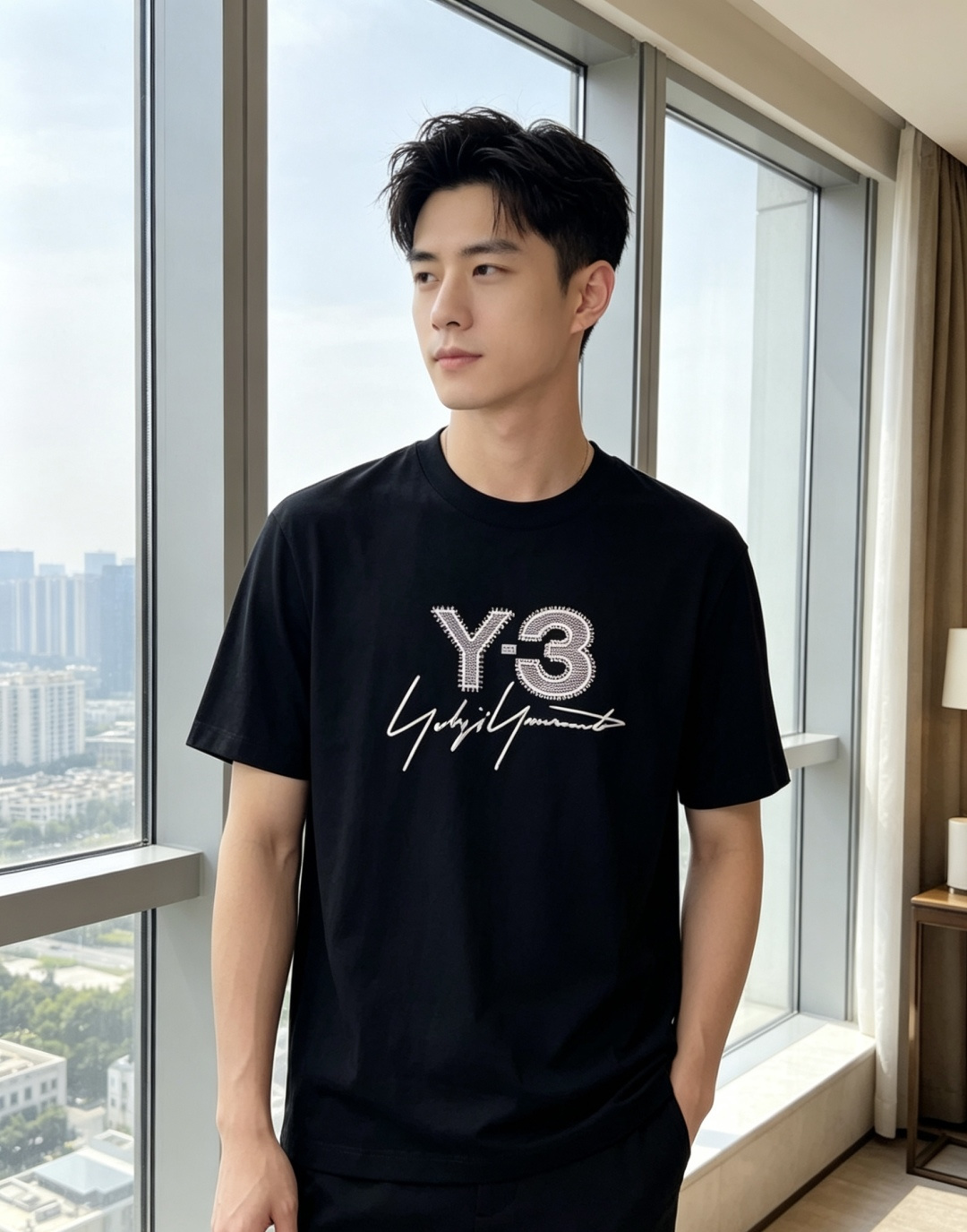 NO:848576,.Y3.2026 spring and summer new fashionable round neck short-sleeved advanced customization versatile style!  It is more practical and can be easily controlled by anyone. It is made of original fabrics and has a luxurious classic brand logo design. It is very classy and a must buy for those who know the goods!  The tailoring is a slim fit. It is very delicate, shows aura, and highlights the sophistication of men. This is unique. It is just right for slim fit and the upper body effect is very good. Size m-3XL m wears 175/130, T-shirt,19860909.Y3.2026春夏新品时尚圆领短袖高级定制百搭款式！更有实用感 任何人都可以轻松驾驭 采用原版面料制作,奢华经典品牌logo设计,B非常显档次懂货的必须入！版型剪裁属于修身款 非常精致,显气场,又会凸显男士的精致,这就是独到之处,恰到好处的修身,上身效果非常赞.尺码m-3XL m穿175/130,,T-shirt,,Men's clothing