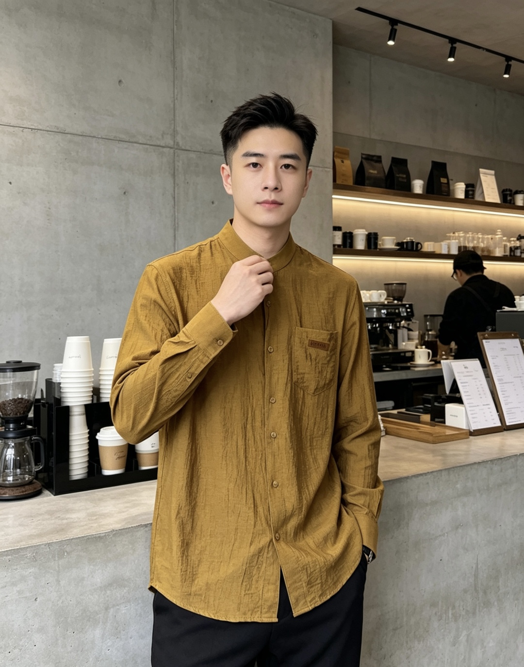 NO:911294,Ermenegildo Zegna. Lao Qianfeng's new fashionable men's long-sleeved shirt for all seasons. It uses high-end top-grade fabrics and no-iron technology. It is comfortable and refined, and has excellent upper body effects. The original LOGO of the luxury brand fully reflects the temperament and taste of men. Fashionable and elegant, aristocratic heritage, simple and delicate design, perfect tailoring, meticulous materials, soft and comfortable feel, gorgeous colors, highlighting the atmosphere!  Counter size.m-3xL.m wears 175/130 catties,,zegna,19860909.杰尼亚.老钱枫 四季款时尚新品男士长袖衬衣 同步采用高档顶级面料 免烫工艺.舒适精致,上身效果极佳 奢华品牌原版LOGO搭配 充分体现男人的气质与品位 时尚优雅 贵族底蕴 简洁细腻的设计 裁剪完美 用料一丝不苟 手感柔软舒适 华丽色彩 彰显大气！专柜尺码.m-3xL.m穿175/130斤,,zegna,,Men's clothing