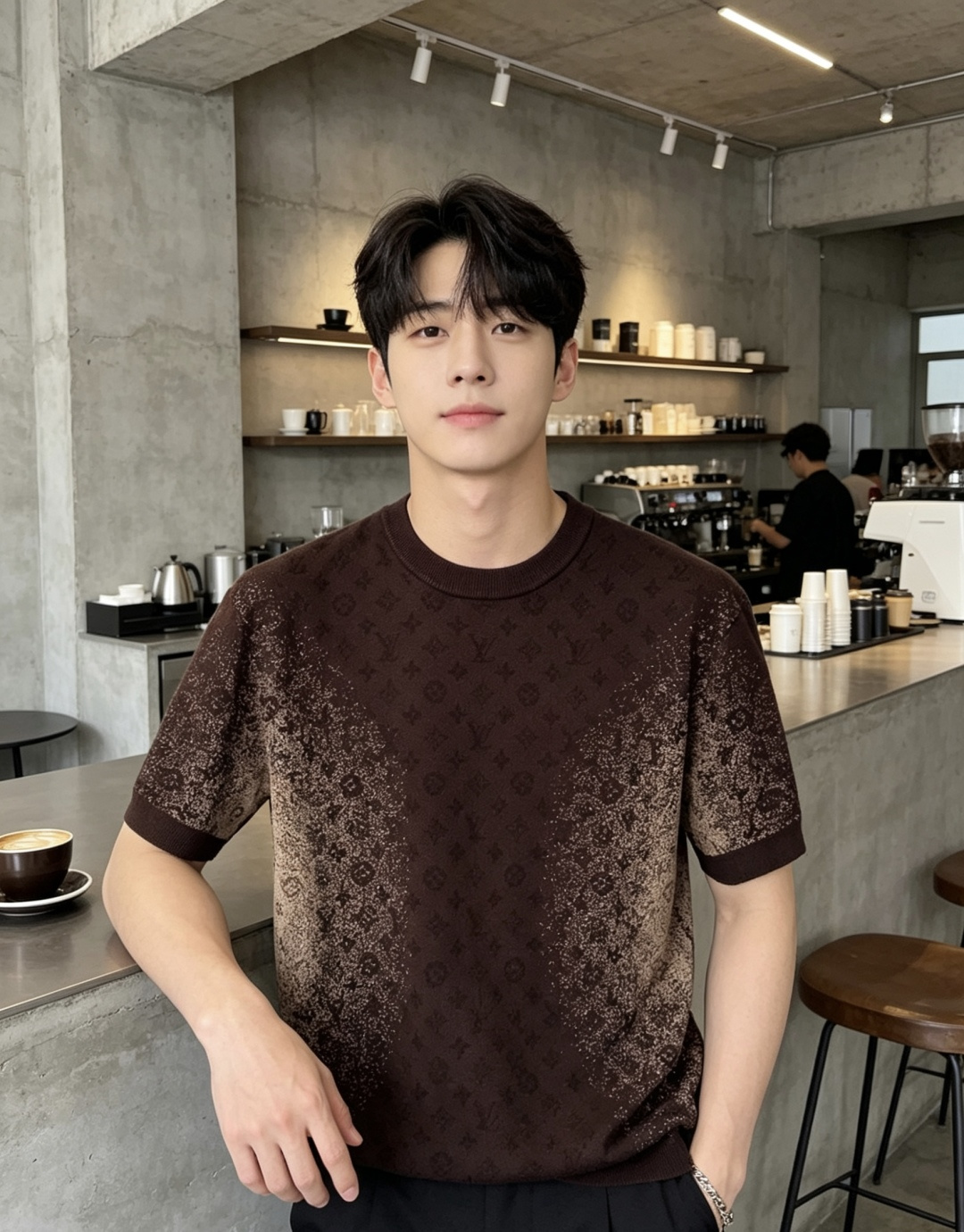 NO:945418,.Lv.2026 new spring and summer men's top knitted T-shirt, the brand's latest design elements!  It’s neither monotonous nor complicated, just the right amount to show off your taste!  Customized Yilite top original exclusive fabrics for customers!  Breathability, comfort and breathability are not a problem at all, and the unique luxury feel of the fabric presents a simple and elegant temperament!  fThe matching design has the unique style charm of the brand!  Standard cut design!  Every detail is in sync with high-end fashion. Size: M-3xL.m wears 175/130, Louis Vuitton, tees, t-shirt,19860909.Lv.2026春夏新款男士顶级针织T恤,品牌最新设计元素！既不单调也不复杂,恰到好处的展现品味！客供定制伊力特顶级原版专属面料！透气舒适透气根本不在话下,面料独具的高奢感呈现简约优雅气质！f搭配设计极具品牌独特风格魅力！标准裁剪设计！每一处细节都是与高端时尚同步的体现.尺码:M-3xL.m穿175/130,,louis vuitton,tees，t-shirt,,Men's clothing