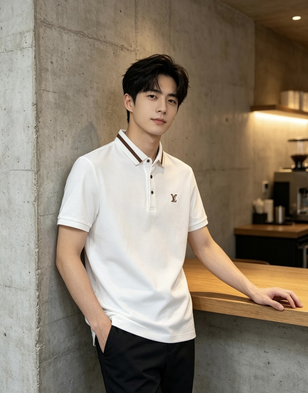 NO:903507,.Lv. Lao Qianfeng's 2026 spring and summer new men's logo short-sleeved polo shirt continues the classic business casual lapel polo shirt. This polo shirt is made of original fabrics, and the timeless design can transcend fashion trends. Classic style, w5 brand LOGO is three-dimensional and unique, making the whole body more detailed. Fitted version, the fabric is made of cotton bead material, comfortable, skin-friendly, good breathability, and practical for daily commuting and leisure. Highly recommended. Size M-3XL  m wears 175/130,,louis vuitton,T-shirt,19860909.Lv.老钱枫2026春夏新款男士标识短袖polo衫,延续经典商务休闲翻领POLO恤.该款Polo衫采用原版面料制成,隽永设计可跨越时尚潮流.经典款型,w5品牌LOGO立体别致,让整体更具细节感 合体的版型,面料采用全棉珠地料,舒适,亲肤,透气好,平时通勤休闲都很实穿的一款 强烈推荐.尺码M-3XL m穿175/130,,louis vuitton,T-shirt,,Men's clothing