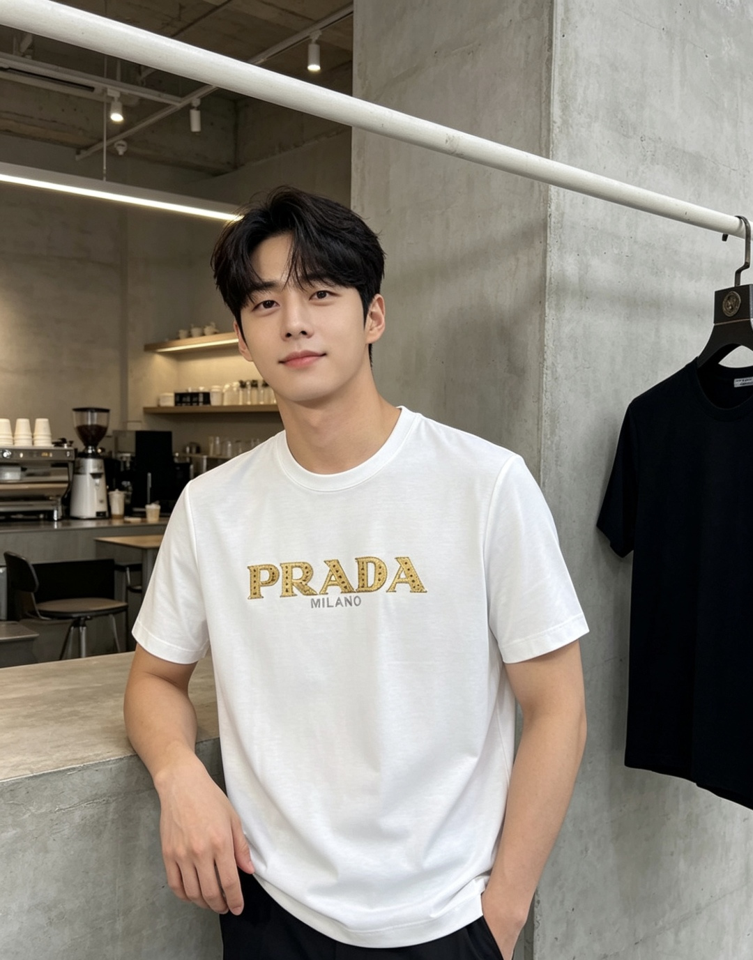 NO:909080,.Prada. Wear 230 pounds. 2025 spring and summer new fashionable round neck short-sleeved advanced customization versatile style!  It is more practical and can be easily controlled by anyone. Made of double mercerized fabric, with luxurious classic brand logo design, hf is very classy and a must buy for those who know the goods!  The tailoring is slim-fitting, very refined, shows off aura, and highlights the sophistication of business men. This is unique, it has just the right amount of slim fit, and the upper body effect is great!  Size M-6xL.m wears 175/120 pounds.,,prada,T-shirt,19860909.普拉达.穿230斤.2025春夏新品时尚圆领短袖高级定制百搭款式！更有实用感 任何人都可以轻松驾驭 采用双丝光面料制作,奢华经典品牌logo设计,hf 非常显档次懂货的必须入！版型剪裁属于修身款 非常精致,显气场,又会凸显商务男士的精致,这就是独到之处,恰到好处的修身,上身效果非常赞！ 尺码M-6xL.m穿175/120斤.,,prada,T-shirt,,Men's clothing