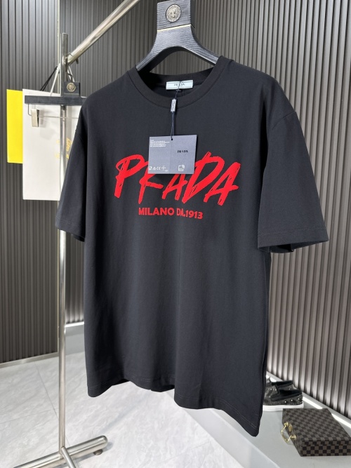 Prada Milano Logo T-Shirt, Short Sleeve, Fashionable, Comfortable, Cotton 1 Prada Milano Logo T-Shirt, Short Sleeve, Fashionable, Comfortable, Cotton
