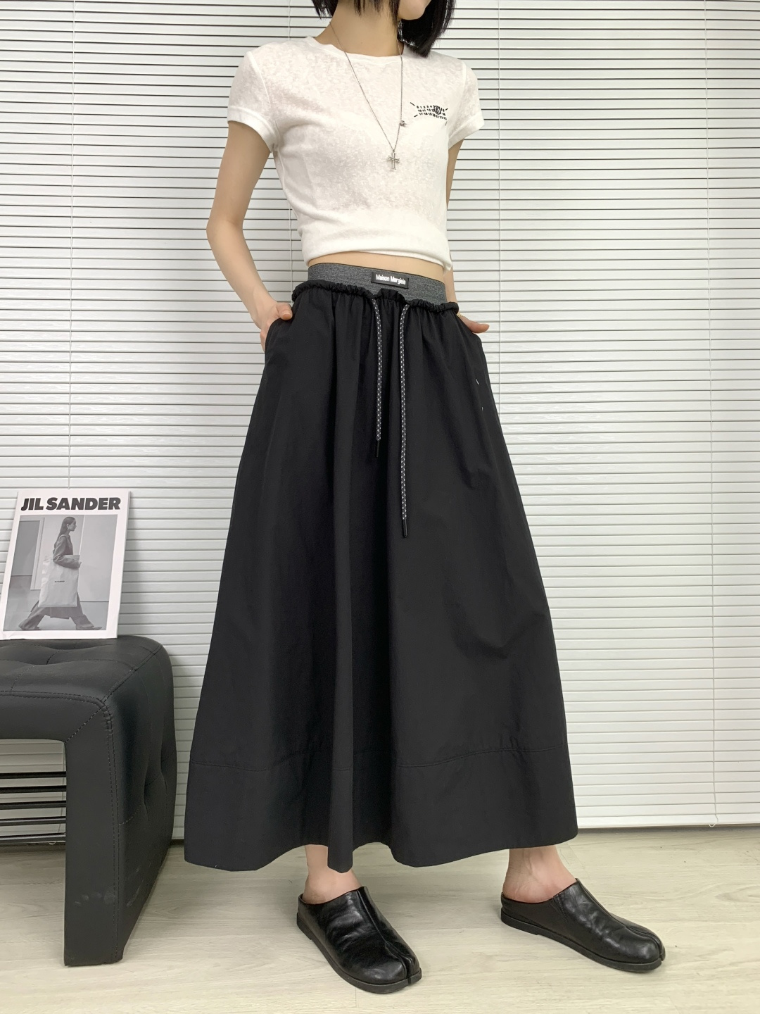 NO:874584,MM6 elastic waist skirt, masion margiela,skirts,19860909MM6松紧腰半身裙,,masion margiela,skirts,,Women's clothing