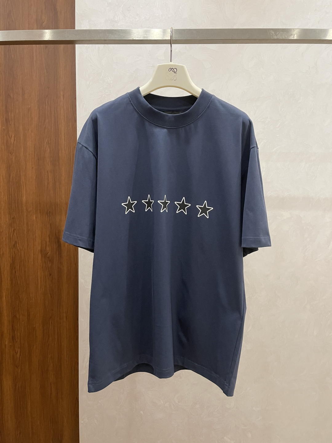 Футболка Balenciaga oversize с принтом звезд
