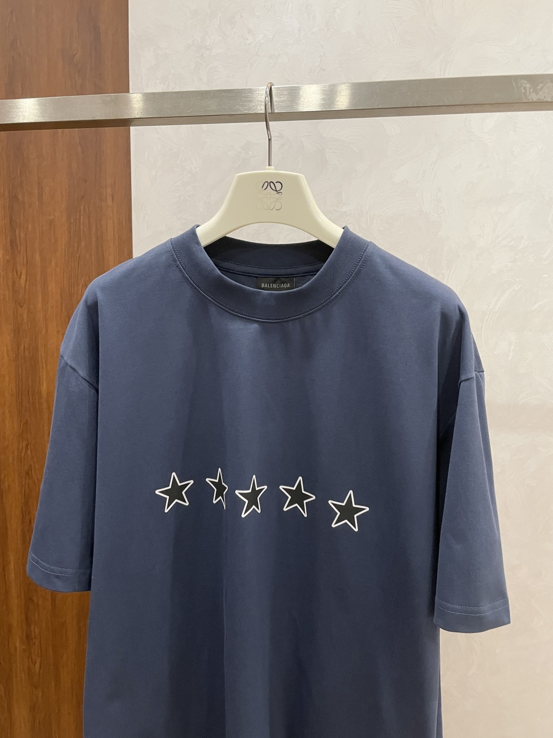 Футболка Balenciaga oversize с принтом звезд
