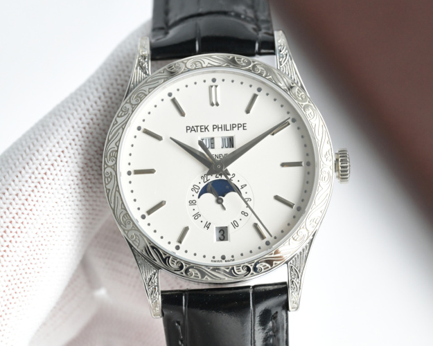 Patek Philippe Complications 5205G Carved Case Automatic Men's Watch 1 Patek Philippe Complications 5205G Carved Case Automatic Men's Watch