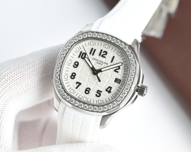 Patek Philippe Aquanaut White Dial Diamond Bezel Rubber Strap Watch 1 Patek Philippe Aquanaut White Dial Diamond Bezel Rubber Strap Watch