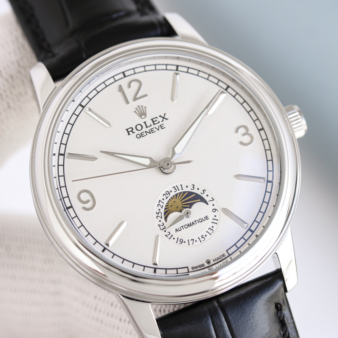 Rolex Style Blue Leather Watches Watches Watches detail image 3 from source 765408