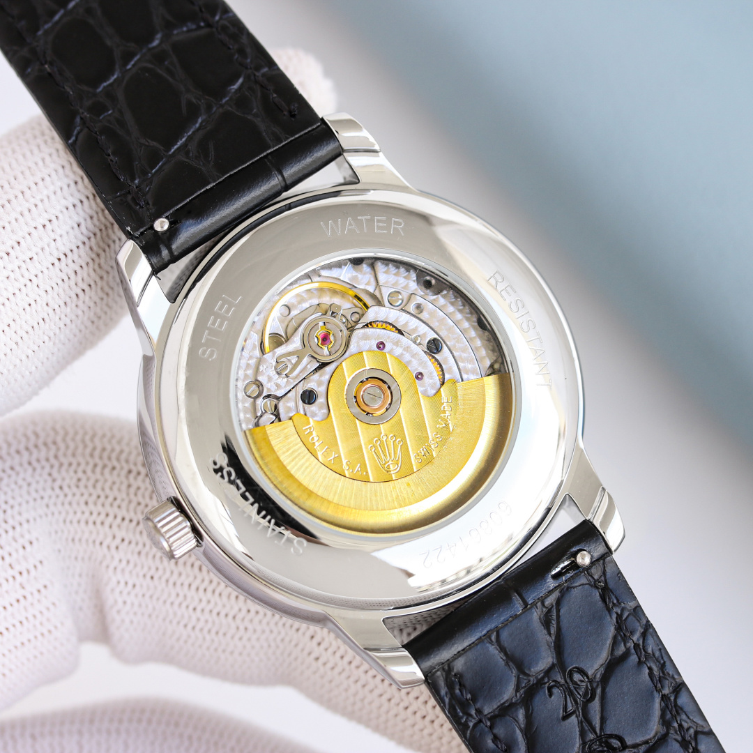 Rolex Style Blue Leather Watches Watches Watches detail image 8 from source 765408