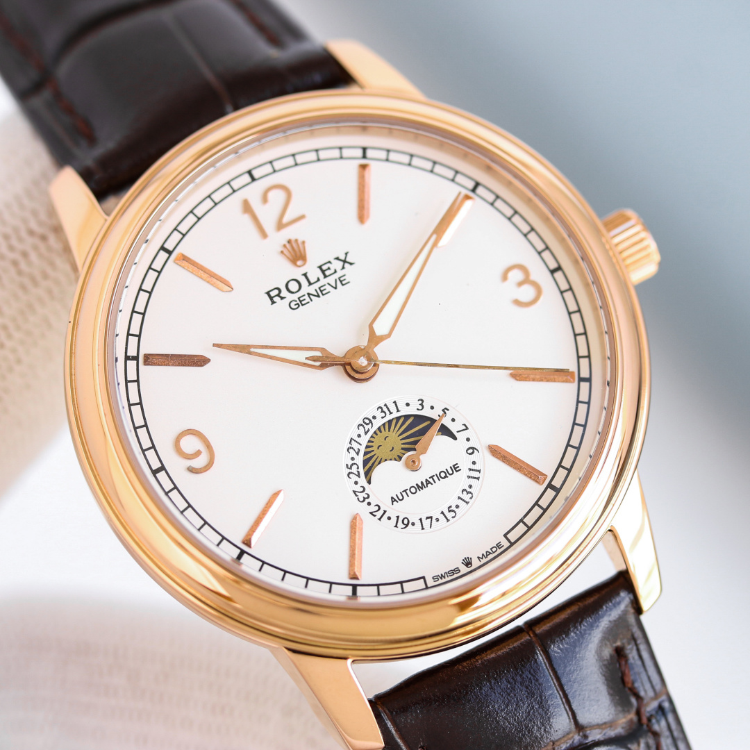 Rolex Style Blue Leather Watches Watches Watches detail image 6 from source 765409