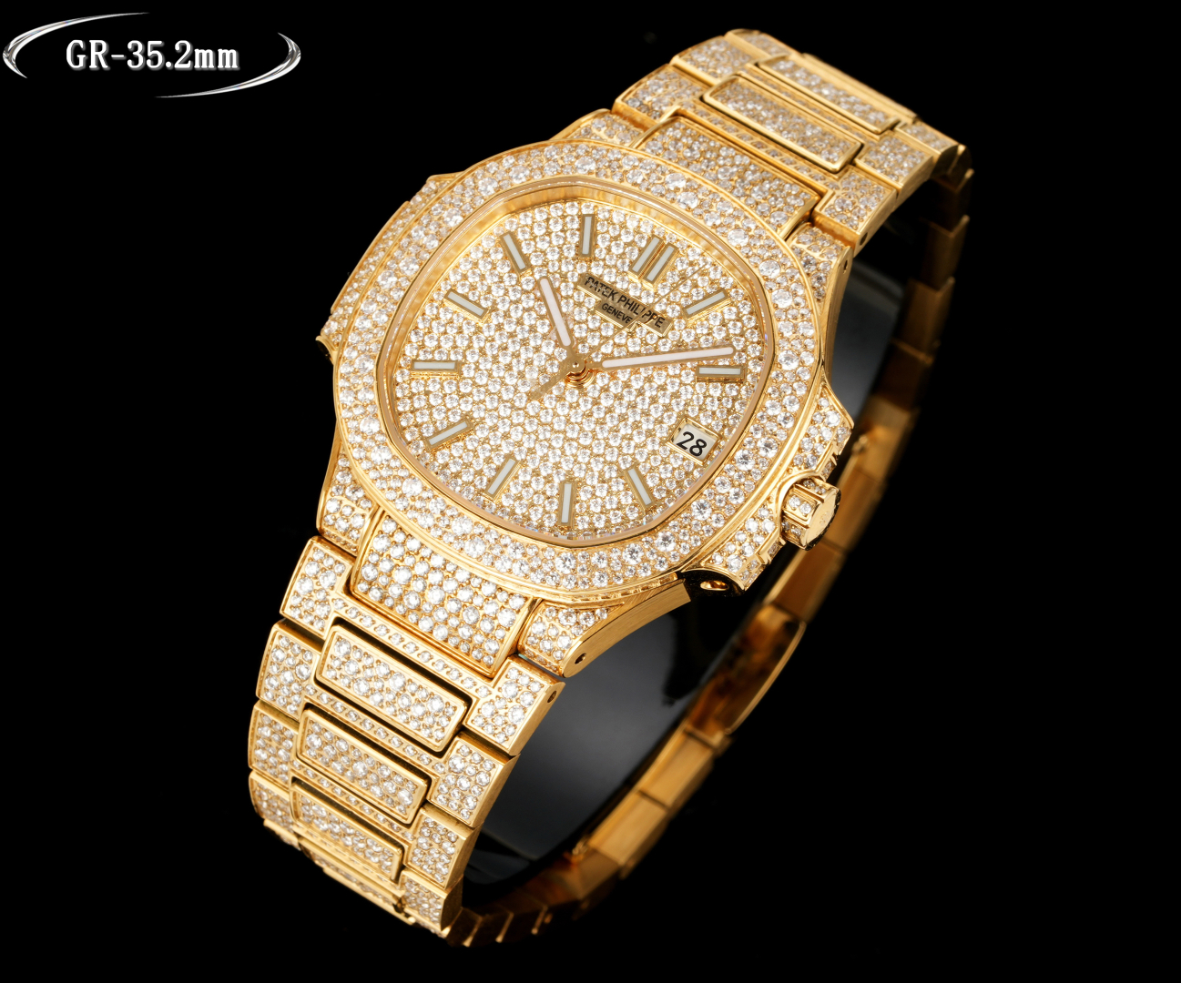 Luxurious Nautilus 7021: Customized Timepiece with Snowflake Drills and Sapphire Crystals - 图片 3